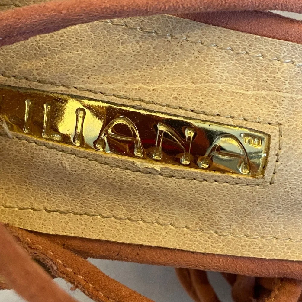 ILIANA Women's Coral Suede Lace Up Wedge Heels Size 10‎